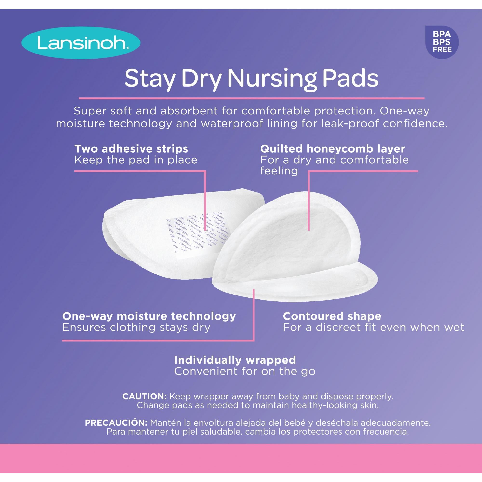 Superior Absorbency Lansinoh Stay Dry Disposable Nursing Pads 36 Count Ultra