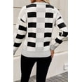 thumbnail image 3 of a.Jesdani Elegant Plaid Drop Shoulder Sweater - Versatile & Chic for Any Event, 3 of 5