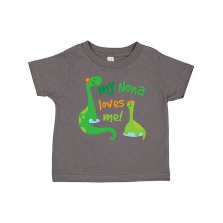 

Inktastic My Nona Loves Me Grandson Dinosaur Gift Toddler Boy Girl T-Shirt
