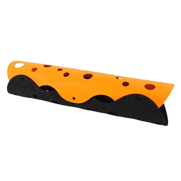 Juguete de para gatos de empalme, juguete de juego interactivo de tubo plegable Chase de pasaje para gatos gris anaranjado oscuro Yuyangstore Gato Túnel