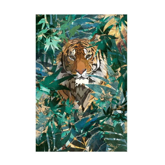 Trademark Fine Art Sarah Manovski Tiger in the jungle 2 Canvas Wall Art