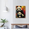 thumbnail image 4 of JEUXUS Cute Animal Canvas Wall Art Panda Poster Prints Aesthetic Type Artwork Picture for Living Room Decor (Panda), 4 of 5
