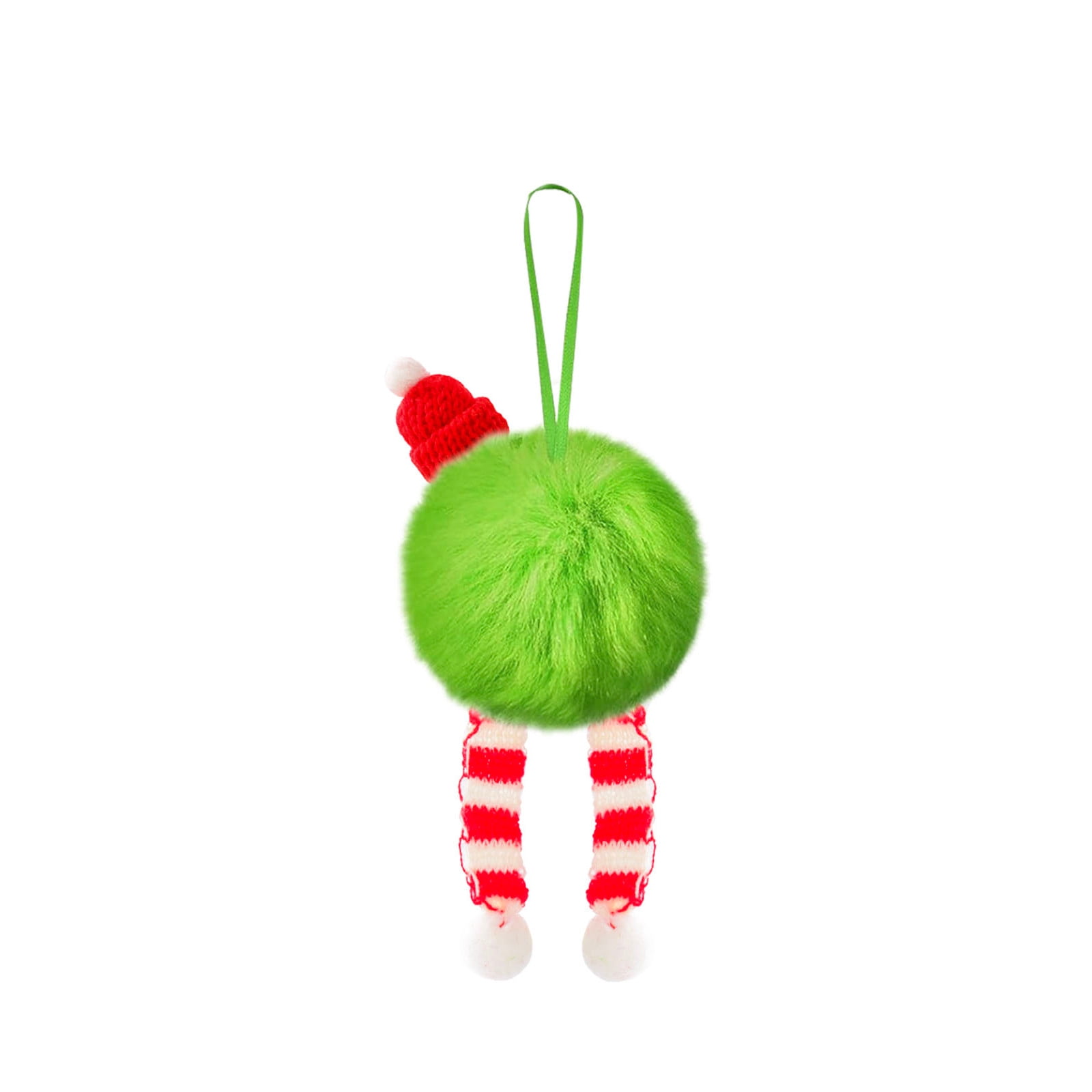 24 Pcs Christmas Ornaments 2 Inch Pom Pom Ball Hanging Decoration Fuzzy Fluffy Christmas Ornaments for Xmas Tree Home DIY Craft Party Decor