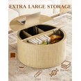 thumbnail image 4 of Putuo Decor Fluted Round Coffee Table with lifting Top, 31.5" Small Circle Coffee Table with Storage, 4 of 9