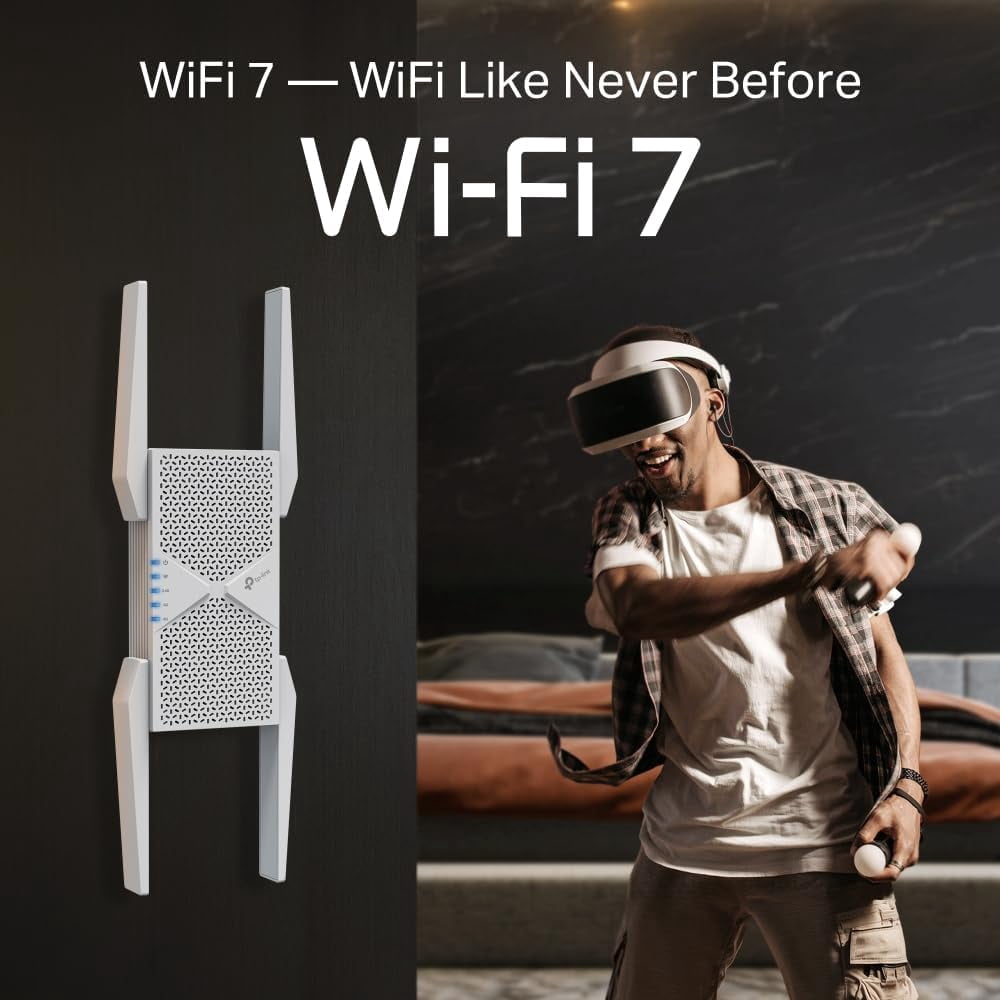 Restored: TP-Link-RE655BE | BE11000 Tri-Band Wi-Fi 7 Range Extender (Refurbished)