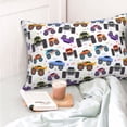 thumbnail image 5 of KLL Cartoon Monster Trucks1 Pillow Covers Envelope Closure,Super Soft and Cozy Fuzzy Fleece Pillow Case Cover 14"x20", 5 of 7