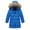 Dark Blue, variant on KAUOD Kids Long Parka Coats Winter Padded Waterproof Puffer Jackets Boys Girls Faux-F𝐮r Hood Quilted Snow Ski down Outwear