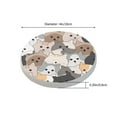 thumbnail image 3 of LNWH Non-Slip Decorative Drink Coasters, Absorbent Kawaii Cute Cats Seamless Pattern Drink Mats, 6PCS, 3 of 7