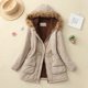 thumbnail image 2 of Abrigos Yuehao para mujer, abrigo de invierno cálido, chaqueta con capucha, abrigos ajustados de invierno (beige)., 2 of 4
