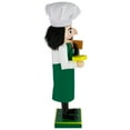 thumbnail image 4 of Northlight 14" Green and White Wooden Christmas Nutcracker Pizza Maker, 4 of 5