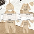 thumbnail image 4 of mgoYE Newborn Baby Boy Clothes Letter/Printed Romper Jumpsuits 0 3 6Month One Piece Infant Coming Home Outfit 2Pcs Clothing Set(White,6-12 Months), 4 of 7