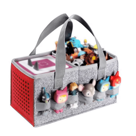 Tonie box carrying case - Bag for Tonies Box Kids Hard Case with Handle | Portable Travel Portable Carry Case for Toniebox Starter Set Compatible with Tonies Figure (Red)