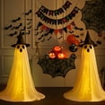 thumbnail image 2 of TETOU 2Pcs Hallowe'en Decorations Outdoor, Spooky Ghost Hallowe'en Decor with Remote Control String Lights, Hallowe'en Ghost Lights for Porches Yards Gardens Lawn, 2 of 7