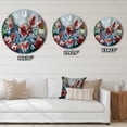 thumbnail image 4 of Designart 'Retro Bouquet Of Poppies' Traditional Wall Clock, 4 of 5