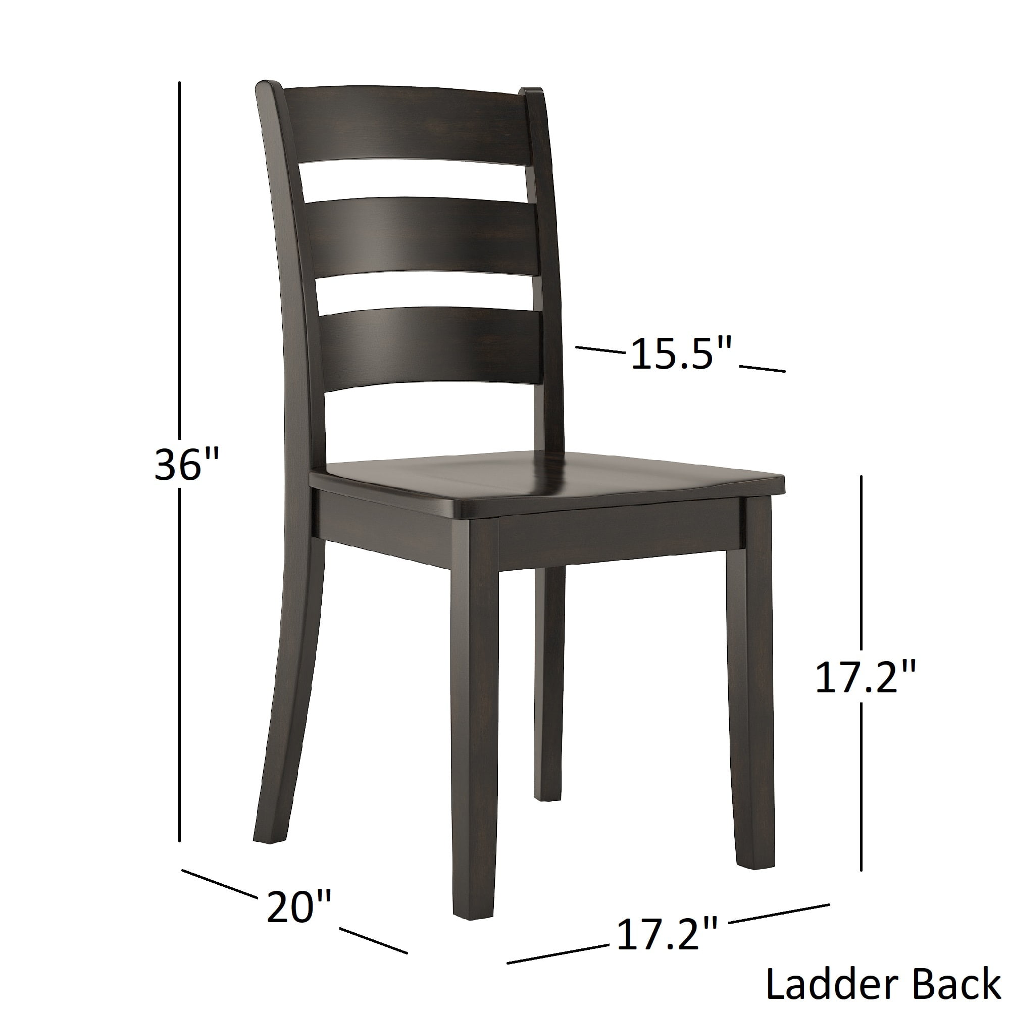 Lexington 5-Piece Dining Set with 48 Dining Table and 4 Ladder Back Chairs, Antique Sage