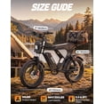 thumbnail image 4 of 750W E-Bike for Adults,48V 25Ah,90 Miles & 28Mph Electric Bicycle,20’’ Fat Tire Mountain Bike,Disc Brakes TUV Rheinland Certified,Class 3, 4 of 8