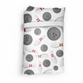 thumbnail image 4 of Bowling Portable Fabric Shopping Tote, Realistic Graphic Game Scattered on Plain Backdrop Competition and Fun, Everyday Use Foldable and Study Grocery Market Bag, Grey White Red, by Ambesonne, 4 of 4
