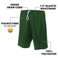 thumbnail image 4 of Dc Green Lantern White Logo Mens Lined Mesh Shorts, Hunter Green, Large, 4 of 6