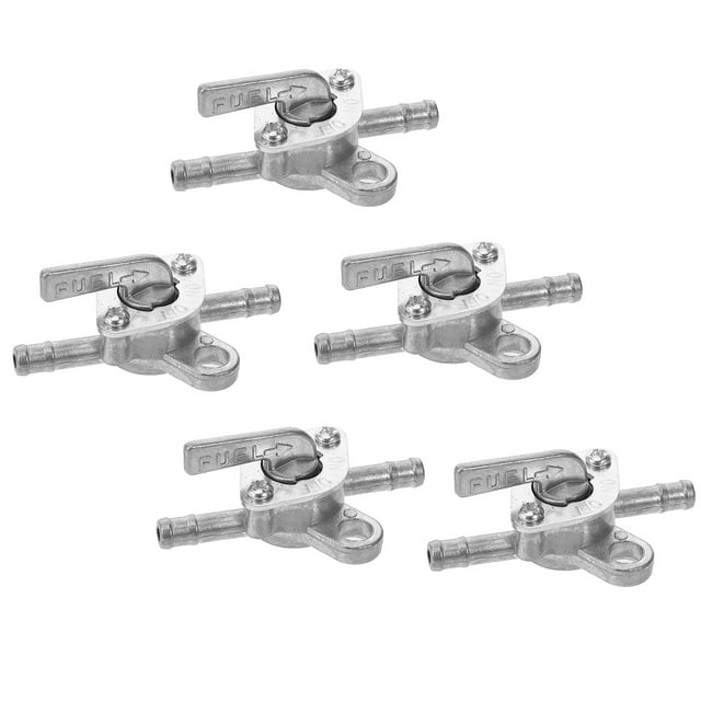 Minkissy 5Pcs Outdoor Fuel Tank Switch Valves Silver Cautery Zinc Fuel Control For Mini Bikes