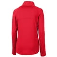 thumbnail image 3 of Women's Cutter & Buck Red THE PLAYERS Adapt Eco Knit Stretch Recycled Quarter-Zip Pullover Top, 3 of 3