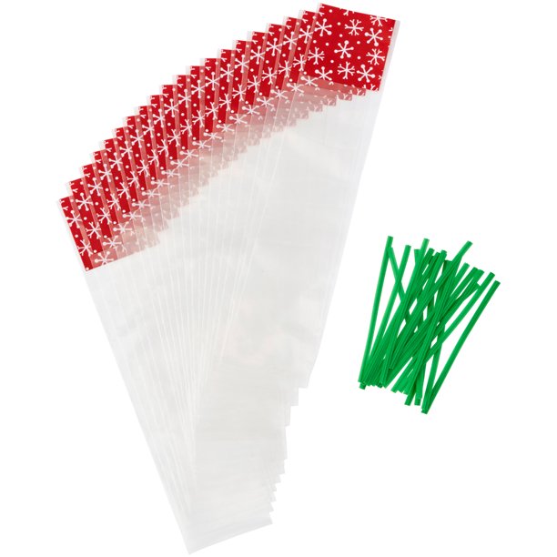 Pretzel Bags 9.75"X2.25" 20/PkgHoliday