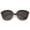 Black-Gold / Lavender, variant on sunglassLA Unisex Women's Oversize Triangle Detail Round Cat Eye Sunglasses (Black-Silver / Lavender) - 55mm