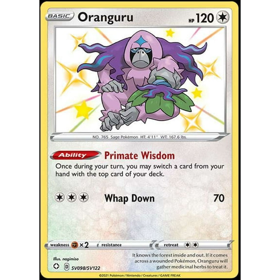 Pokemon Shining Fates Shiny Rare Oranguru SV098