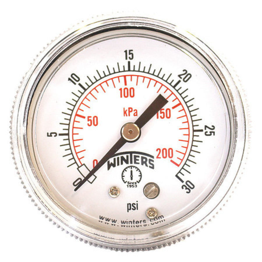 Hydraulic Pressure Gauge 0-100 PSI  2 Pack Winters 1/8 NPT Air Compressor 