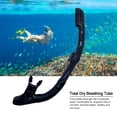 thumbnail image 3 of Buceo Snorkel Tubo de respiración subacuático totalmente seco Equipo de esnórquel (Negro), 3 of 8