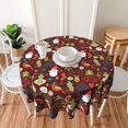 thumbnail image 6 of Marry Christmas Tablecloth Round 60 Inch Table Cloth Cover Mat Holiday Party Decoration for Dining Room Home Kitchen Picnic, 6 of 6