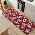 thumbnail image 5 of Burgundy and White Wavy Pattern Kitchen Rug Mat,Kitchen Runner Rugs Non Skid Washable,Decorative Kitchen Floor Mats for Kitchen,Sink,Laundry,17"x47.2", 5 of 7