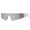 C4 White Water Silver, variant on Flat Top Sunglasses, One-Piece Frameless Fashion Glasses with UV400 Protection, Resin Lenses and PC Frame for Women