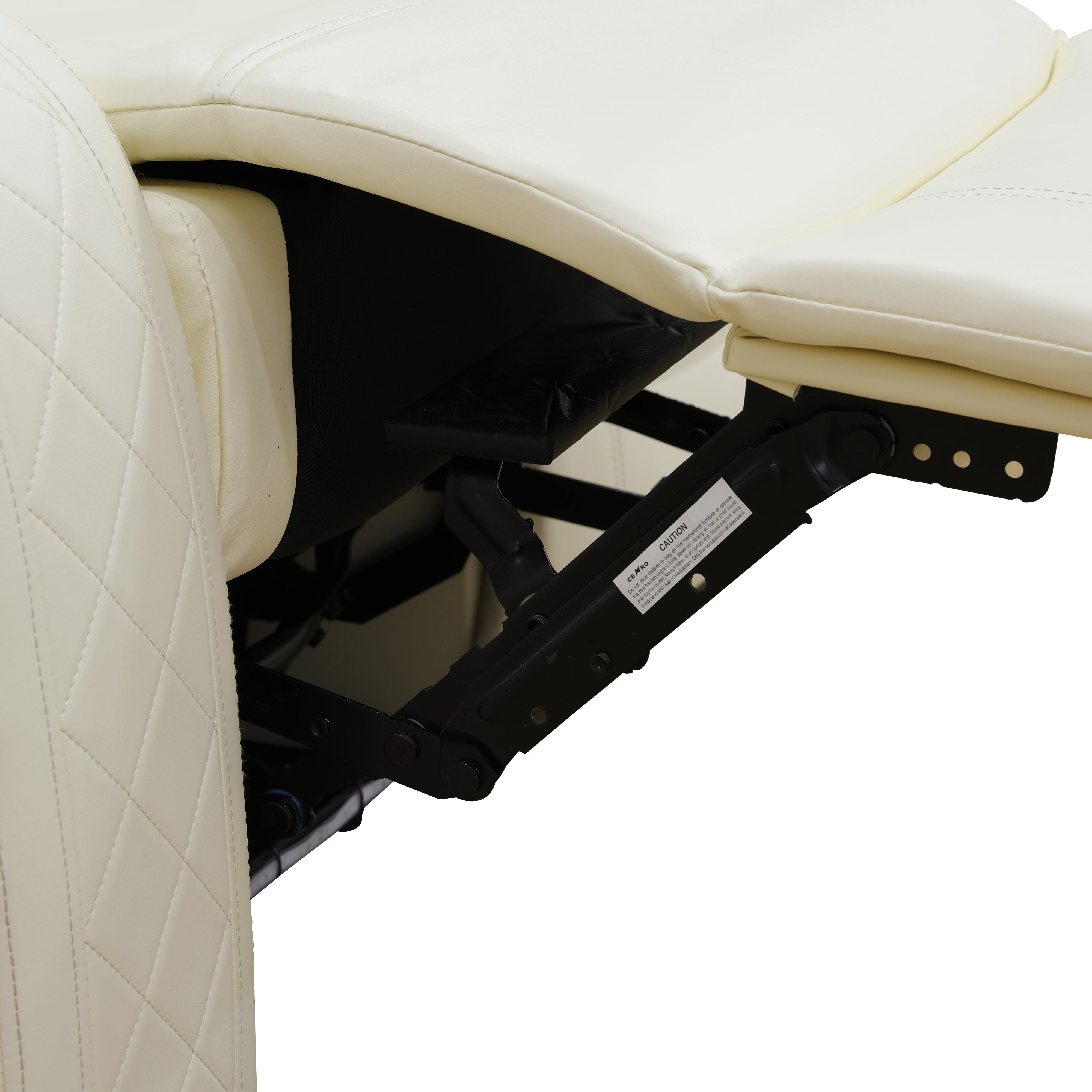 Gewnee Power Reclining Multifunctional Chair, Air Leather, Adjustable Reclining Angle, for Living Room,Off-white
