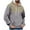 Gray, variant on Htigea Pullover Hoodie Men Blend Fleece Long Sleeve Sweatshirt with Kangaroo Pockets Beige,S