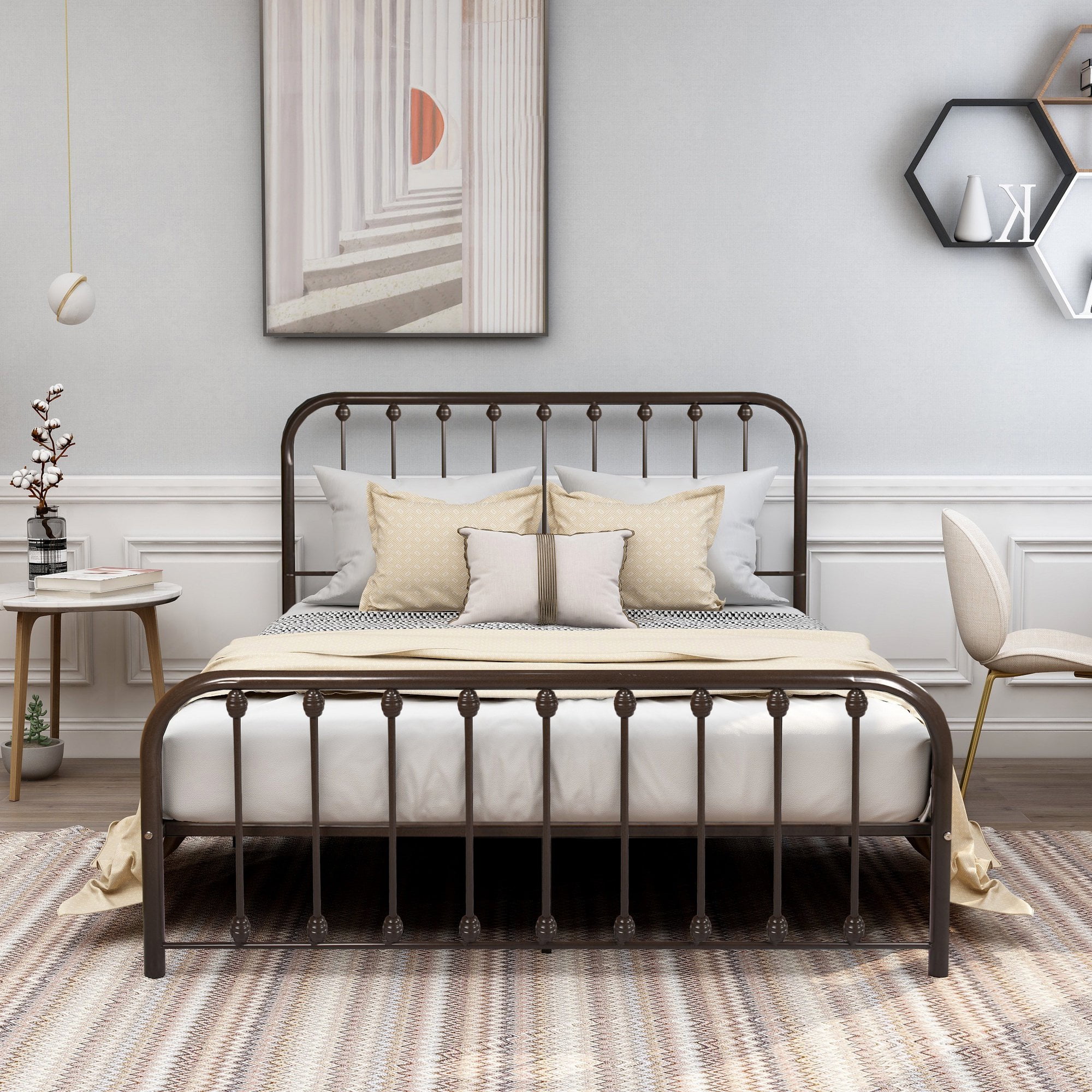 Aufank metal bed frame deals