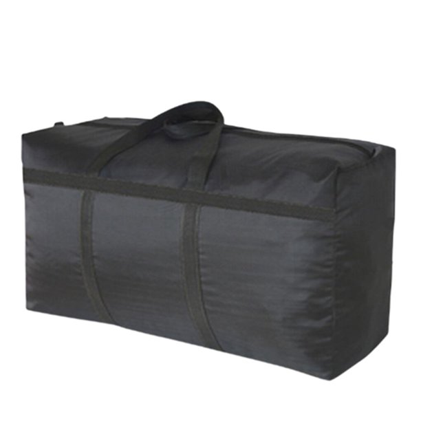 Kearding Bolsa de almacenamiento de equipaje reutilizable con asa de cremallera, contenedor móvil, impermeable, tela Oxford, gran capacidad, Almacenamiento y organización del hogar Negro