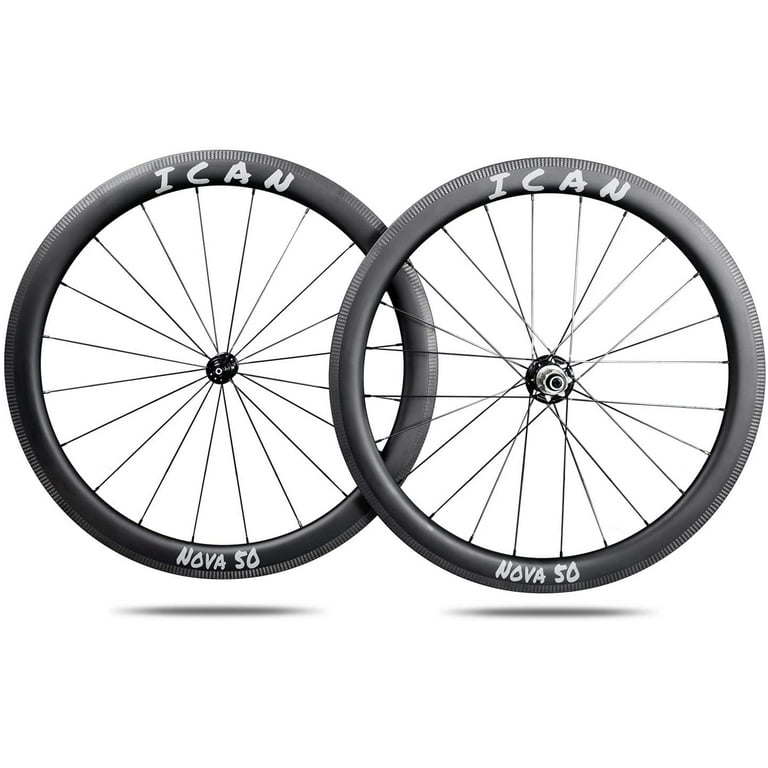ICAN Nova 50 Carbon Road Bike Wheels 50mm Depth 25mm Width