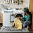 thumbnail image 3 of My Magic Carpet Machine Washable Yanis Yellow/Gold 3x5 Area Rug - Non-Slip Indoor Rugs for Bedroom, Kitchen, 3 of 5