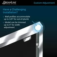 thumbnail image 3 of Encore 56-60 Inch W x 58 Inch H Semi Frameless Bypass Sliding Tub Door in Brushed Nickel and Gray Glass, 3 of 9