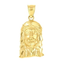 10k 10kt Yellow Gold Mens Jesus Religious Charm Pendant for Men