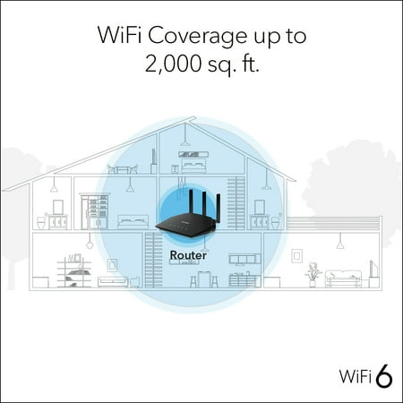 NETGEAR - Nighthawk AX3000 Dual-Band Wi-Fi 6 Router - Black