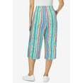 thumbnail image 2 of Woman Within Plus Size Petite Elastic-Waist Pull-On Knit Pocket Capri Pants, 2 of 6
