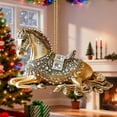 thumbnail image 6 of Flat Acrylic Horse Christmas Ornaments Farm Animal Hanging Ornament Cute Animal with Rheinstone Saddle, Xmas Tree Home Indoor Decor, Horse Enthusiasts Gift, 6 of 8