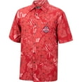thumbnail image 2 of Men's Colosseum Scarlet Ohio State Buckeyes The Dude Camp Button-Up Shirt, 2 of 3