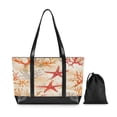 thumbnail image 7 of FORMRS Canvas Laptop Tote Bag for Women with 15.6" Computer Compartments Shoulder Handbag, Orange Starfish, 7 of 7