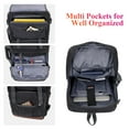 thumbnail image 4 of Mochila de viaje WITZMAN Canvas para hombre con portátil de 17 pulgadas, color negro, 4 of 8