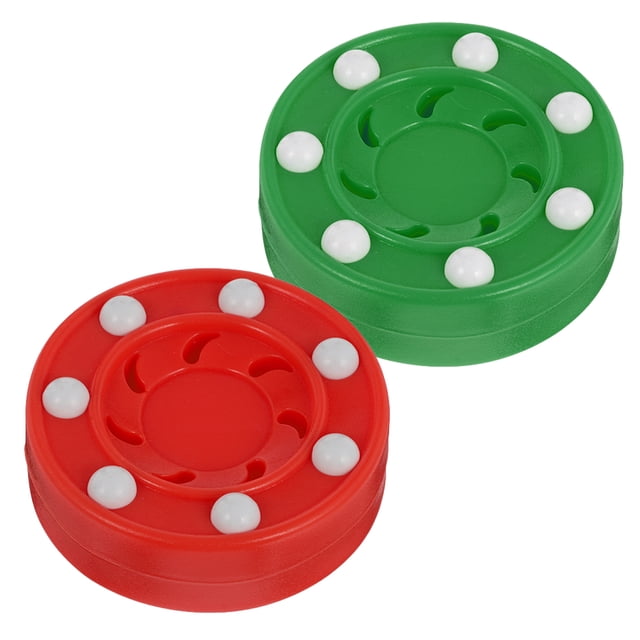 OUNONA 2Pcs Practical Roller Hockey Puck with Unique Dryland Design for Enhanced Stability and Control