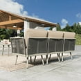 thumbnail image 3 of SUMMIT LIVING 4-Piece Wicker Patio Furniture Set with Detachable Armrests and Thick Cushions, 5 Seat Outdoor Conversation Set with Coffee Table, Cool Gray, 3 of 11