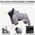 thumbnail image 3 of Ropa de invierno para perros, abrigo impermeable para perros con anilla en D, ropa cálida para mascotas para perros medianos, chaqueta para cachorros, abrigo para perros, mono de cuatro patas, 3 of 4