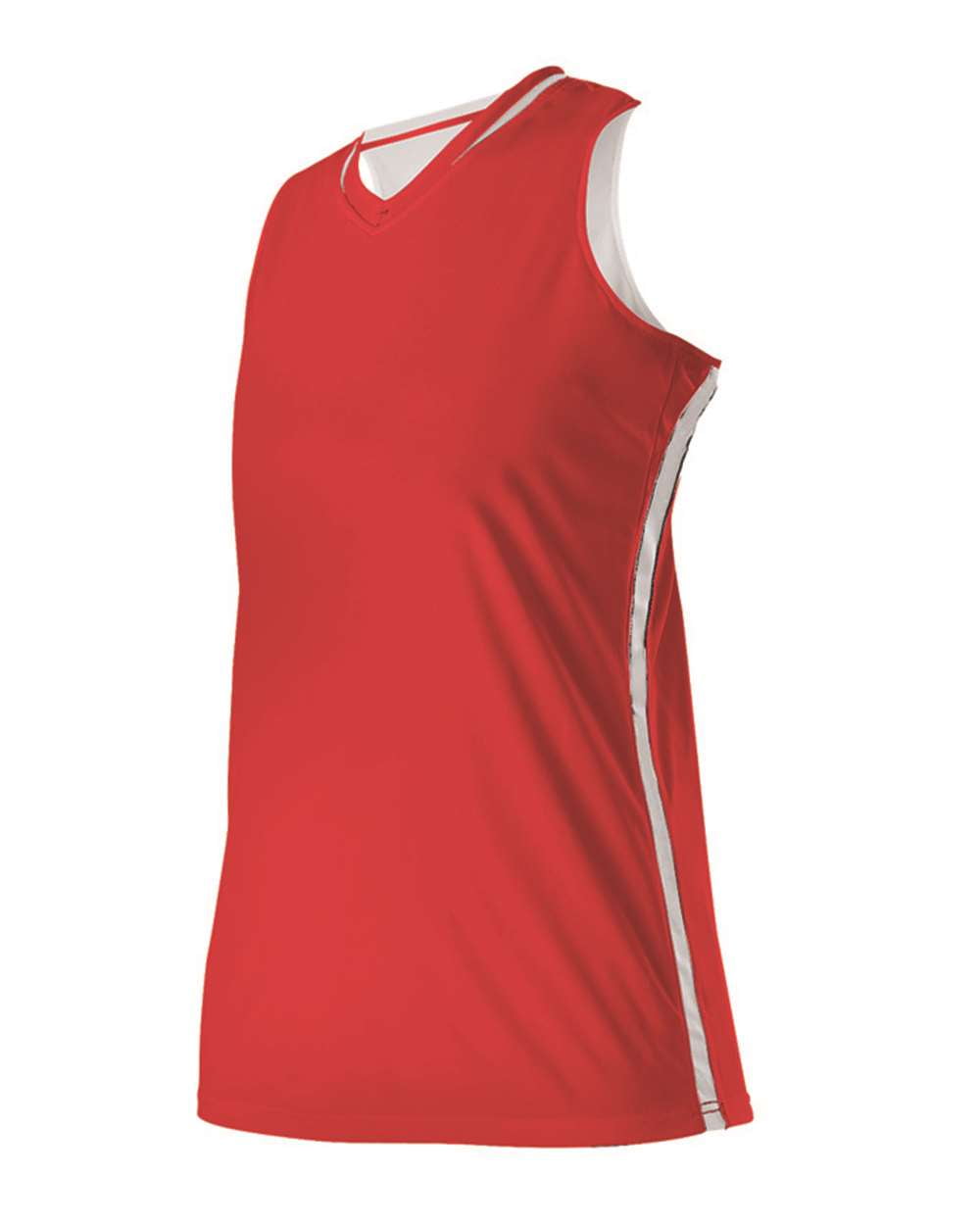 red and white reversible jersey